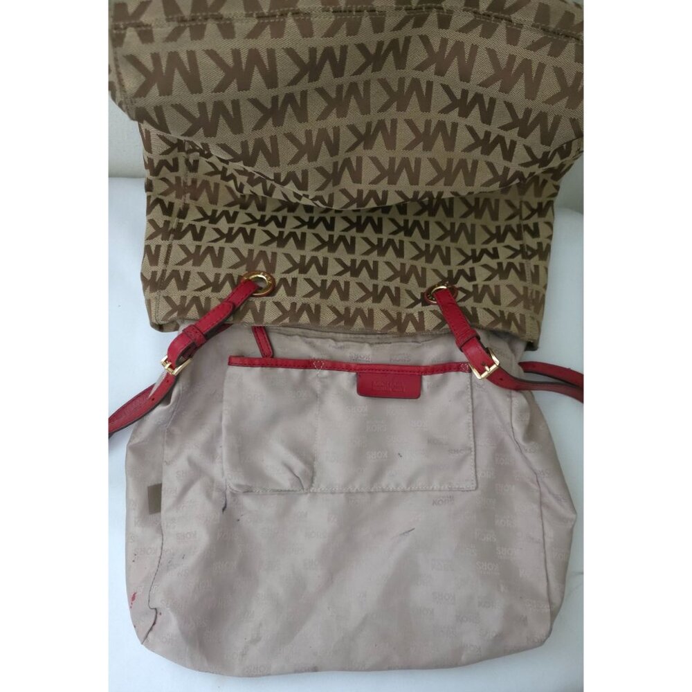 Michael Kors JET SET North South MK Signature Tote Jacquard Shoulder Bag - Picture 8 of 11